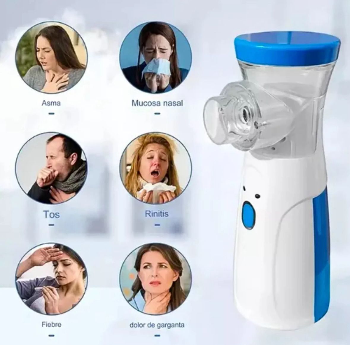 Nebulizador Ultrasónico Portátil JSL-W302 para Adulto y Niño 👨‍👩‍👧‍👦💨