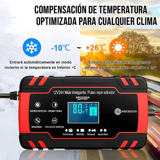 CARGADOR REPARADOR DE BATERIAS PARA AUTO