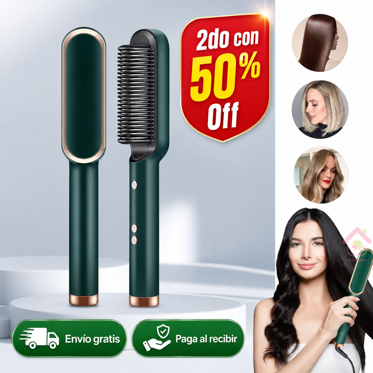 Cepillo Alisador Sleek Bivolt 3 en 1