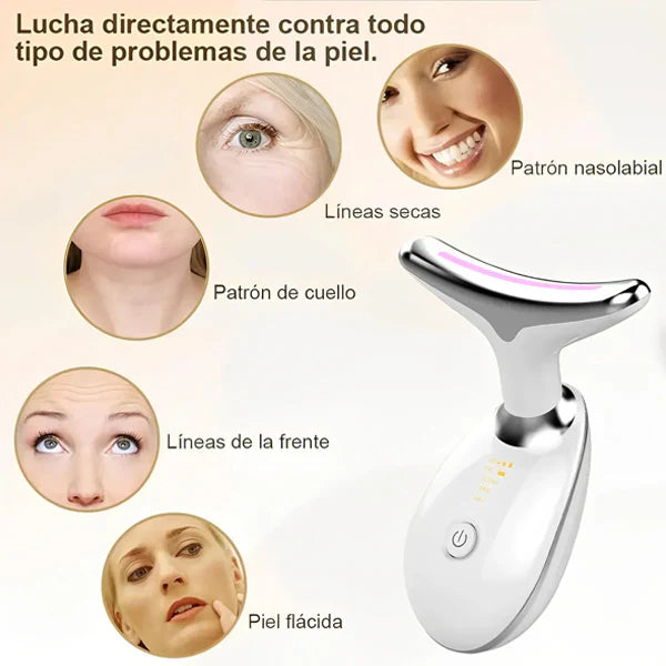 Masajeador Facial Cuello LED Antiedad