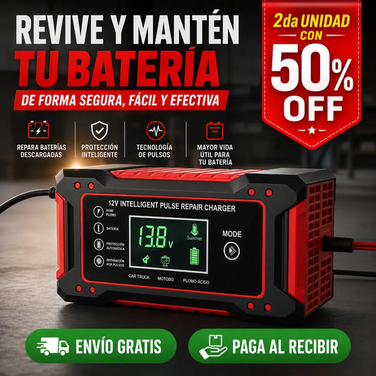 CARGADOR REPARADOR DE BATERIAS PARA AUTO