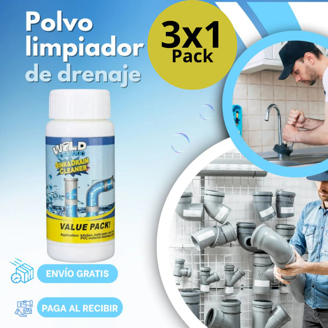 Polvo Limpiador De Drenaje x3pcs