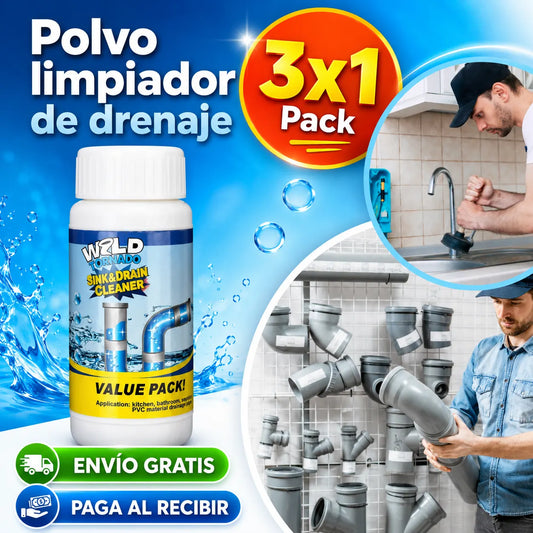 Polvo Limpiador De Drenaje x3pcs